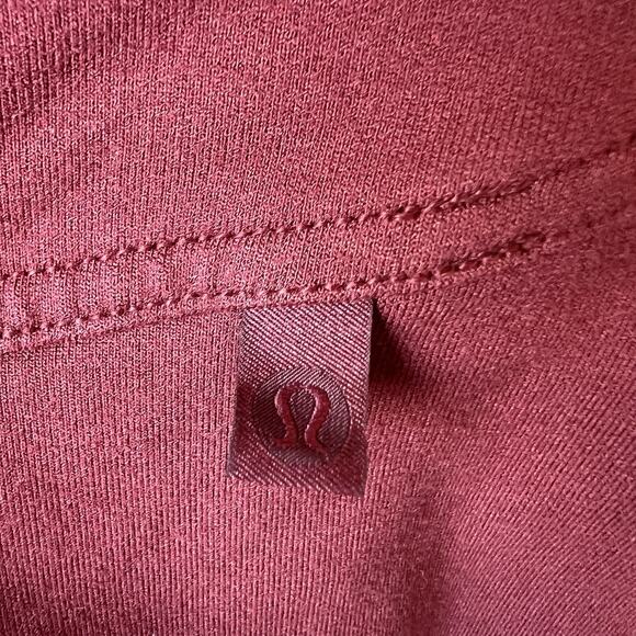 lululemon Warm Down Funnel Neck LS Pullover Sweatshirt Top Burgundy Size 6 - Picture 4 of 8